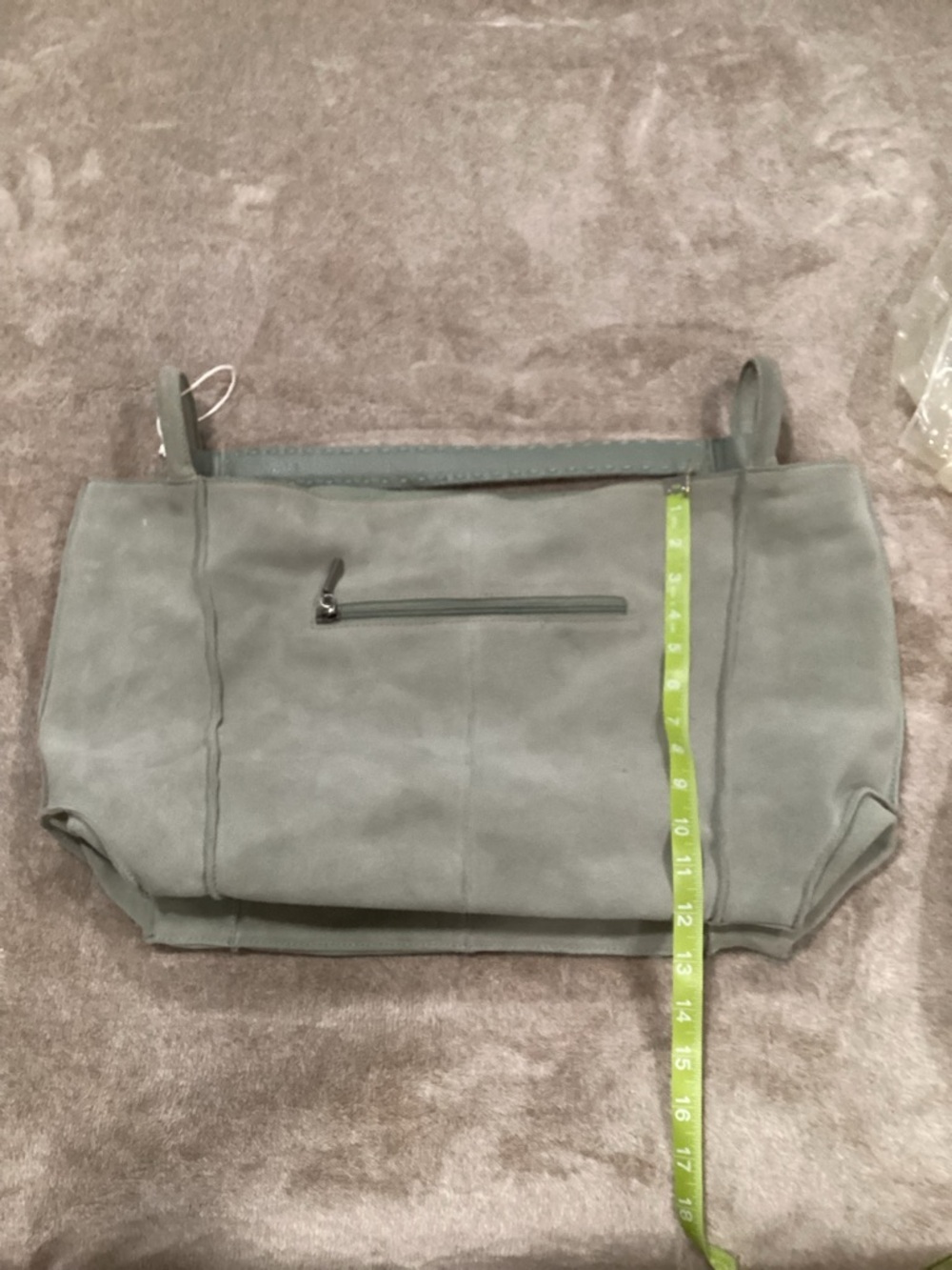 The Sak Mint Green Suede Tote with Beige Interior - Picture 6 of 7